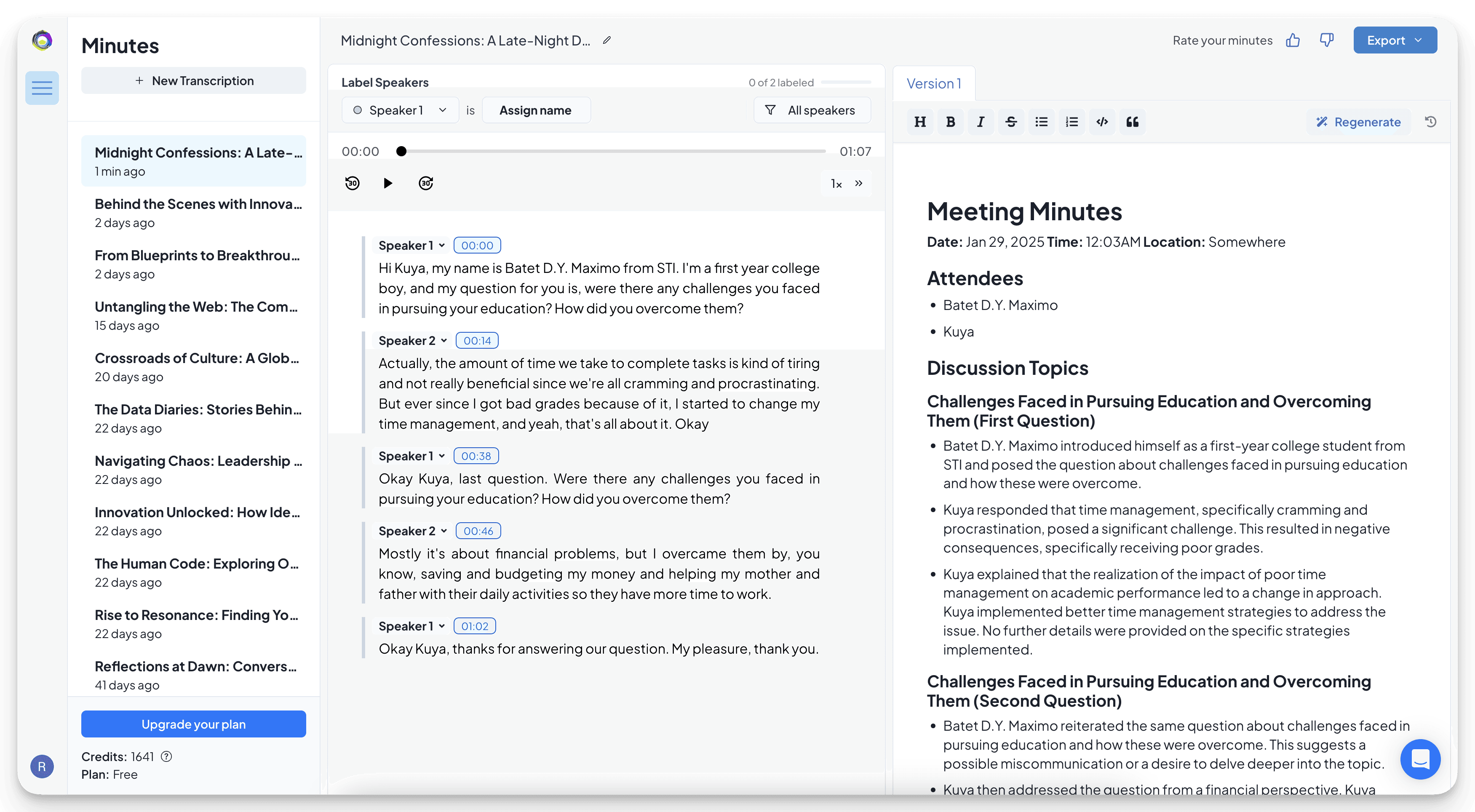 GovClerkMinutes Demo